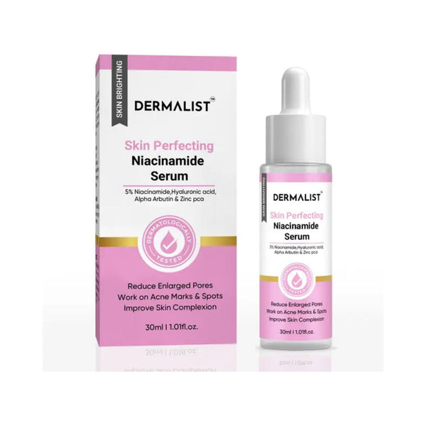 Dermalist 5% Niacinamide Serum With Alpha Arbutin | Hyaluronic Acid | Zinc Pca For Acne Mark & Dark Spots | Open Pores(30 ml)