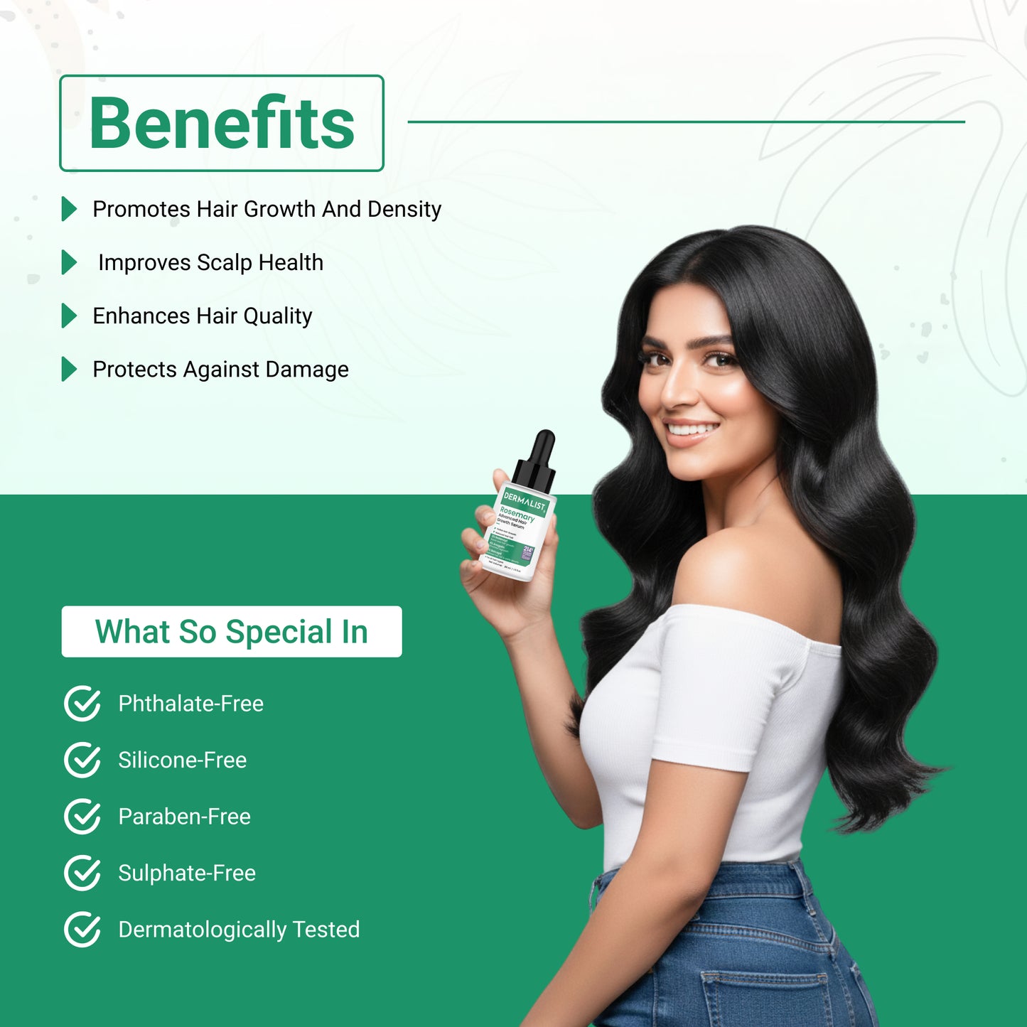 Dermalist Rosemary Advanced Hair Growth Serum with 3% Redensyl, 4% AnaGain, 3% Baicapil (30 ml)
