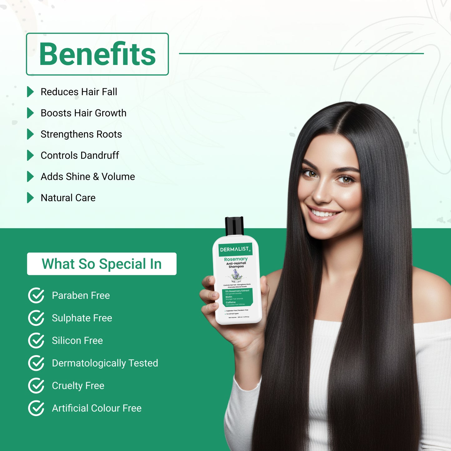 Dermalist Rosemary Anti Hair Fall Shampoo (200 ml)