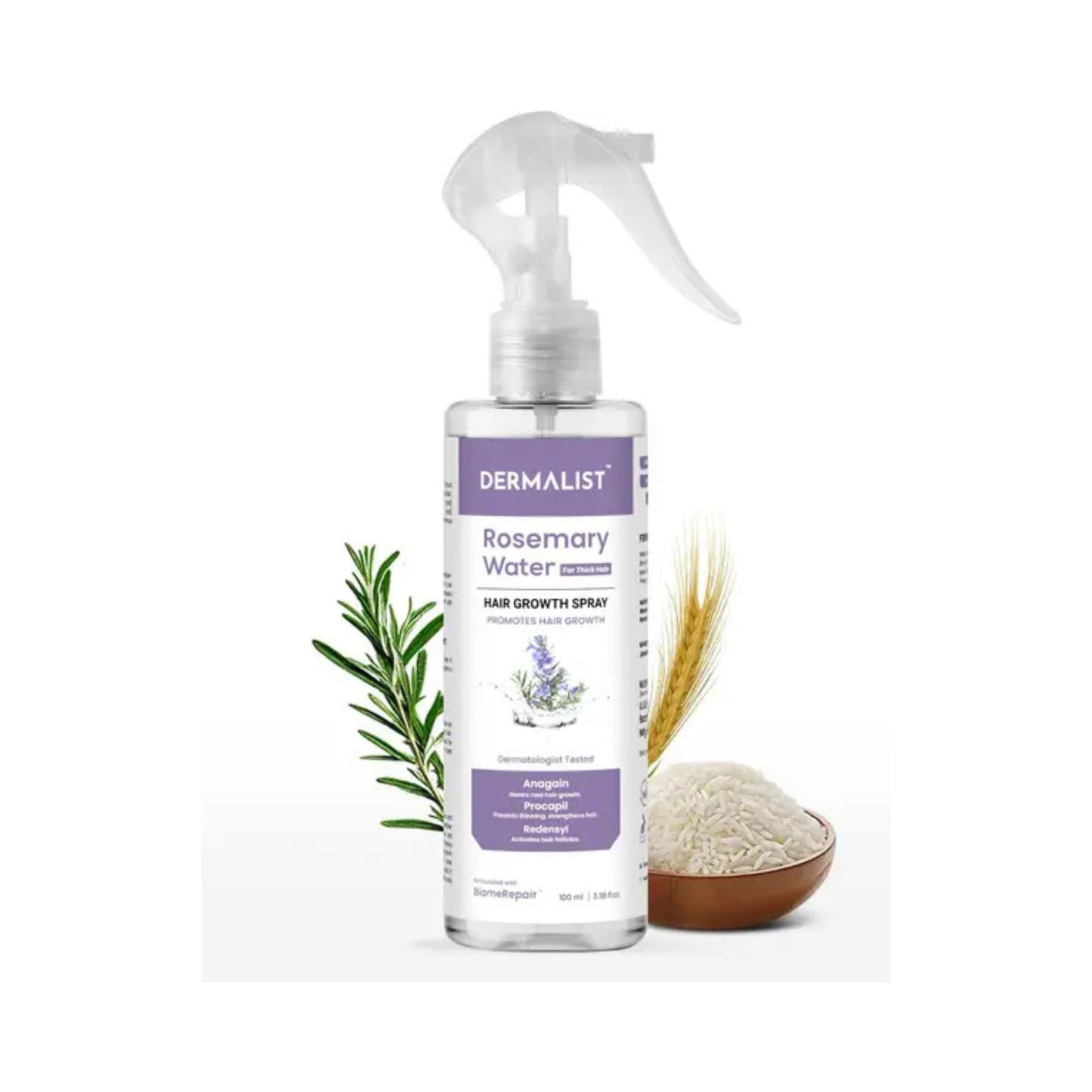 Dermalist Rosemary Water For Hair Growth | Hair Spray for Regrowth | Rosemary Hair Mist Hair Mist (100 ml)