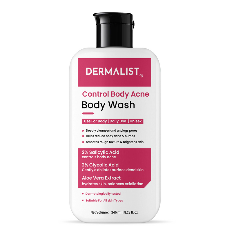 Dermalist 2% Salicylic Acid Acne Body Wash Shower Gel for Acne Control For Women & Men (245 ml)