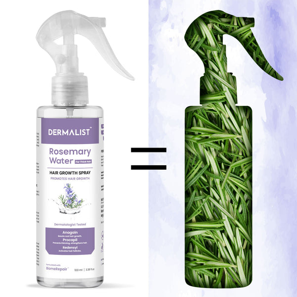 Dermalist Rosemary Water For Hair Growth | Spray for Regrowth Thickness Mist 100% Natural(200 ml)