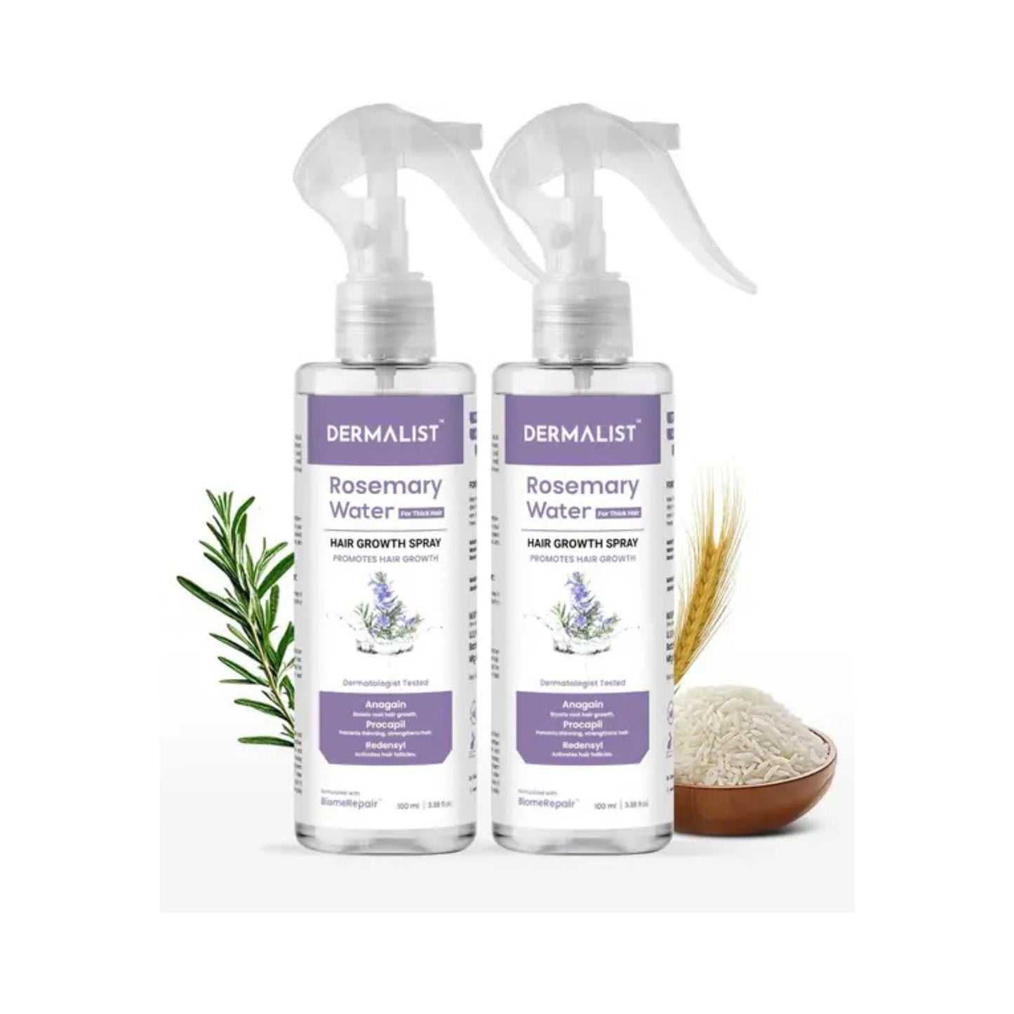 Dermalist Rosemary Water For Hair Growth | Spray for Regrowth Thickness Mist 100% Natural (200 ml)