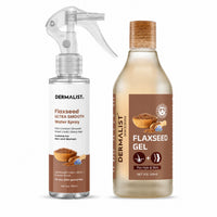 Dermalist Flaxseed Ultra Smooth Water Spray & Gel Combo for Hair & Skin | Frizz Control & Hair Growth| 400 ml