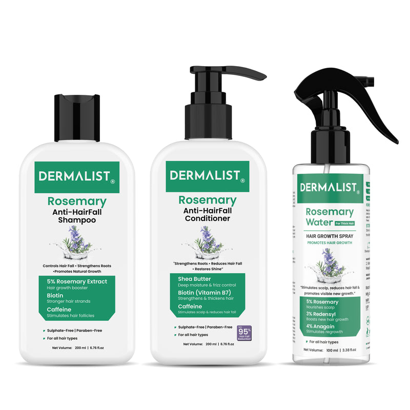 Dermalist Rosemary Hair Growth Advanced Kit | Redensyl® & Rosemary Extract (3 Items in the set)