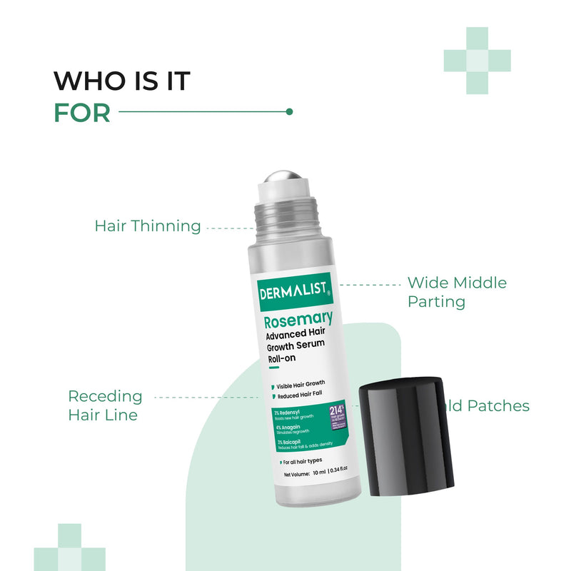 Dermalist Rosemary Advanced Hair Growth Serum Roll-On (Pack of 2)