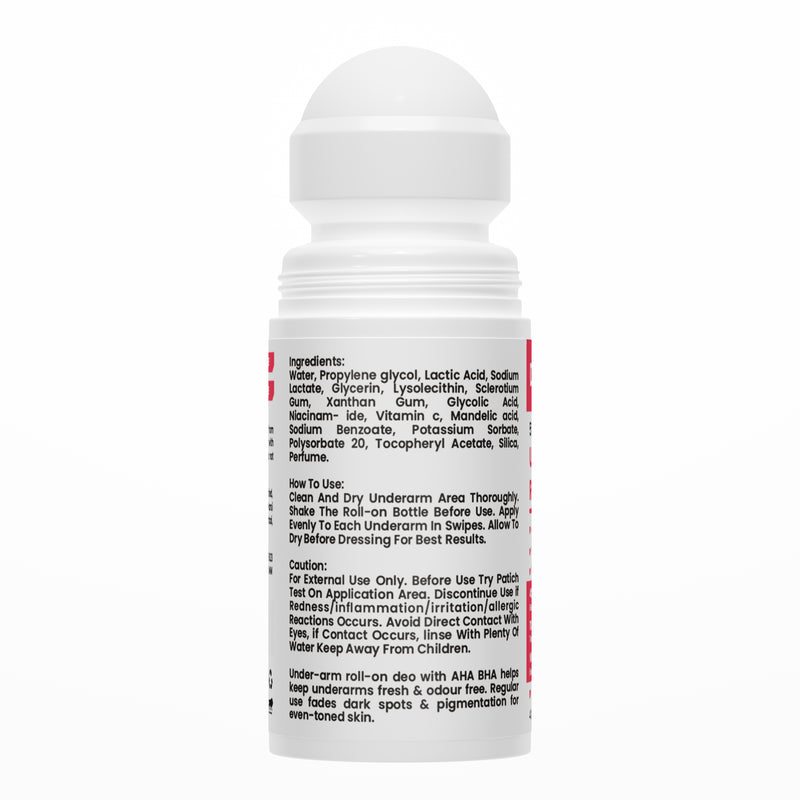 Dermalist 5% AHA BHA Watermelon Fragrance Underarm Roll On For Men & Women 40 ml