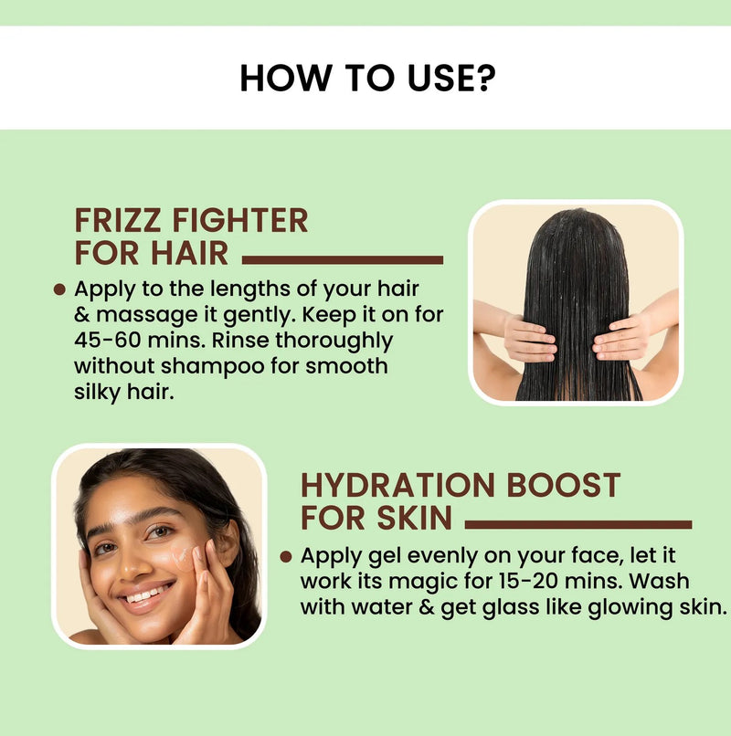 Dermalist Flaxseed Gel Hair & Skin Frizz-Control Smoothening Moisture Rich Soft Long Hair 300 ml