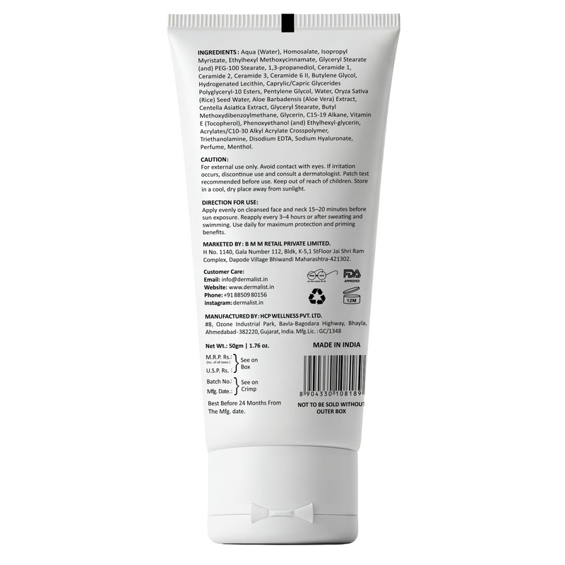 Dermalist Lumisol Sunscreen SPF 50 PA++++ Lightweight Non-Greasy | 50g