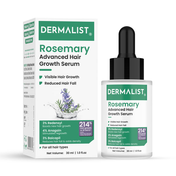 Dermalist Rosemary Advanced Hair Growth Serum with 3% Redensyl, 4% AnaGain, 3% Baicapil(30 ml)