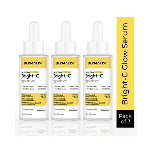 Dermalist 10% Advance Vitamin C Face Serum With Hyaluronic Acid & Ferulic Acid Mandarin Orange Ext For Dark Spots, Pigmentation & Glow  (3 Items in the set)