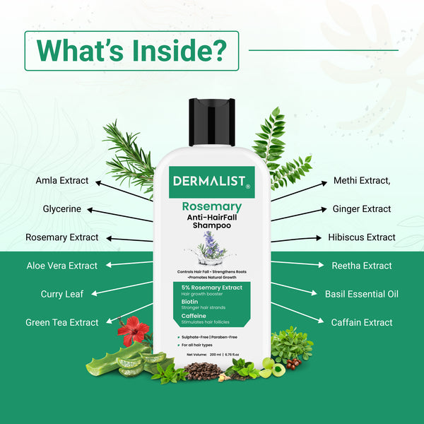 Dermalist Rosemary Anti Hair Fall Shampoo (200 ml)