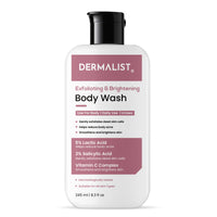 Dermalist Exfoliating Body Wash Lactic Acid & Salicylic Acid De-Tan Shower Gel Men & Women  (245 ml)