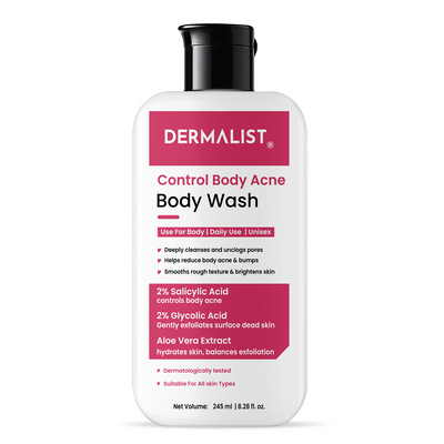 Dermalist 2% Salicylic Acid Acne Body Wash Shower Gel for Acne Control For Women & Men  (245 ml)