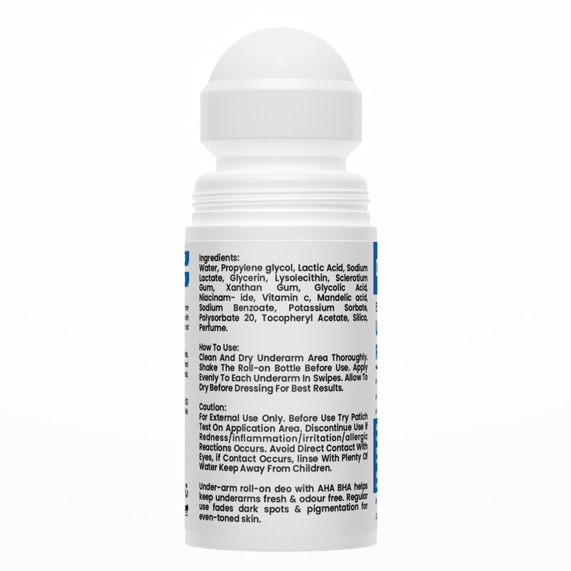 Dermalist 5% AHA BHA Aqua Fragrance Deodorant Underarm Roll On For Men & Women 40 ml