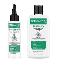 Dermalist Rosemary Hair Growth Advanced Hair Oil & Shampoo for Reducing Hair Loss & Breakage  (2 Items in the set)