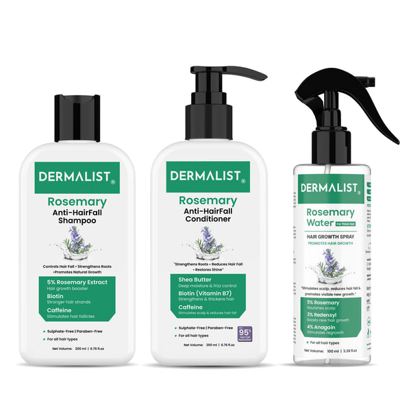 Dermalist Rosemary Hair Growth Advanced Kit | Redensyl® & Rosemary Extract(3 Items in the set)