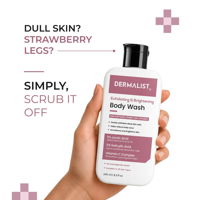 Dermalist Exfoliating Body Wash Shower Gel Men & Women 245 ml