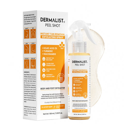 Dermalist Peel Shot Instant Tan Removal Exfoliating Spray Body & Foot 100 ml