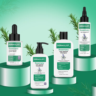 Dermalist Rosemary Anti Hairfall Kit - Serum, Shampoo, Conditioner & Hair Oil | Unisex  (4 Items in the set)