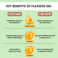 Dermalist Flaxseed Gel Hair & Skin Frizz-Control Smoothening Moisture Rich Soft Long Hair (100 ml)