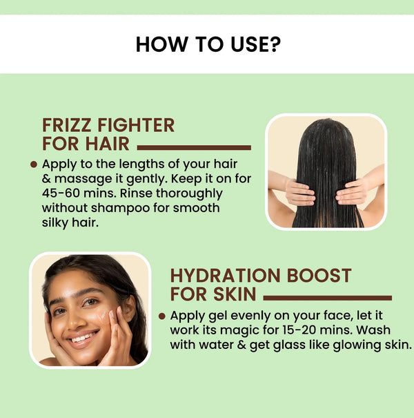 Dermalist Flaxseed Gel Hair & Skin Frizz-Control Smoothening Moisture Rich Soft Long Hair(200 ml)