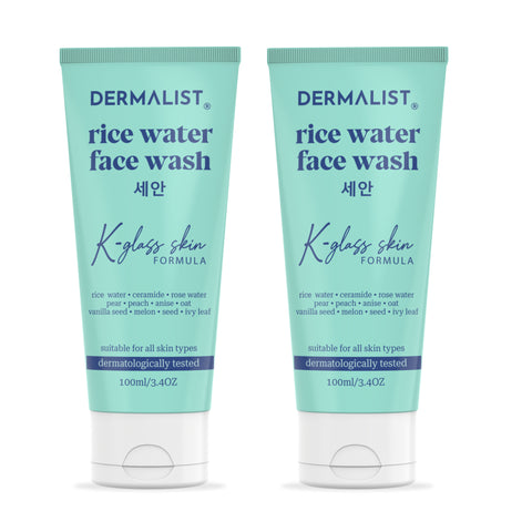 Dermalist Rice Water K-Glass Skin Formula Gentle Cleansing for Glowing & Smooth Skin Suitable for All Skin Types Face Wash  (200 ml)