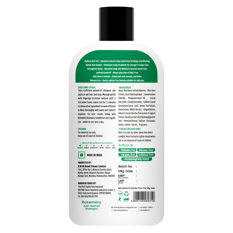 Dermalist Rosemary Anti Hair Fall Shampoo 200 ml