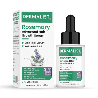 Dermalist Rosemary Advanced Hair Growth Serum with 3% Redensyl, 4% AnaGain, 3% Baicapil  (30 ml)